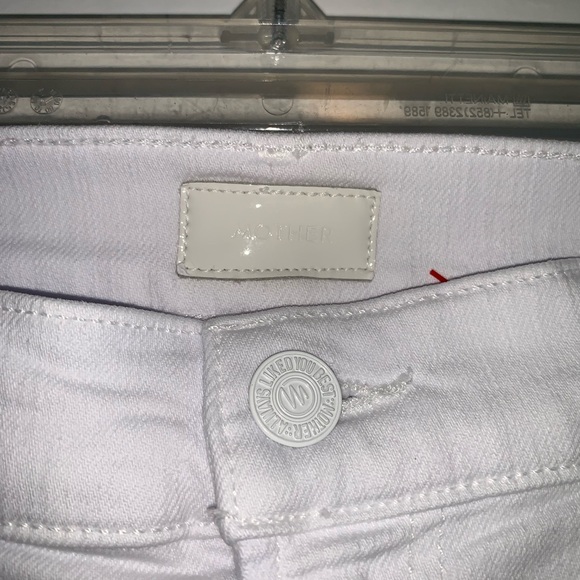 MOTHER The Insider Crop Step Fray in Fairest of them All White Jeans Denim 31 - Picture 13 of 16